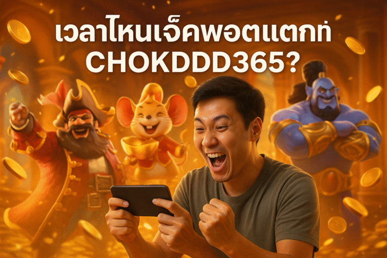 เวลาไหนแจ็คพอตแตกที่ CHOKDDD365?