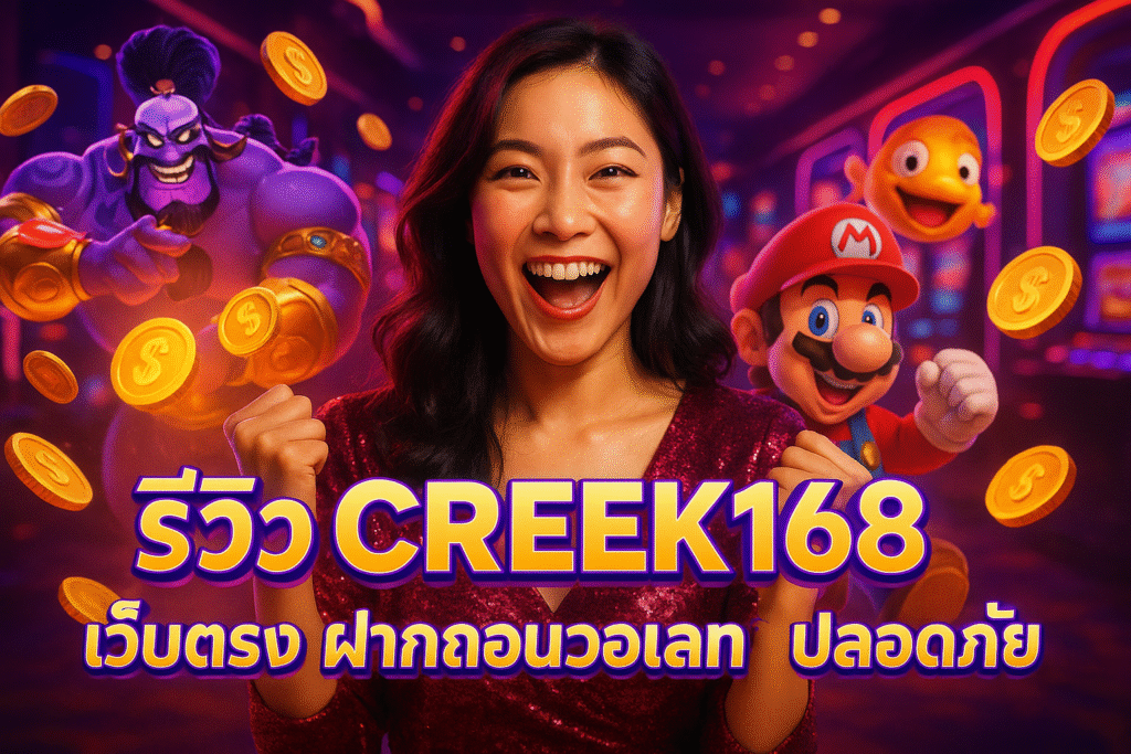 รีวิว CREEK168 เว็บตรง ฝากถอนวอเลท ปลอดภัย